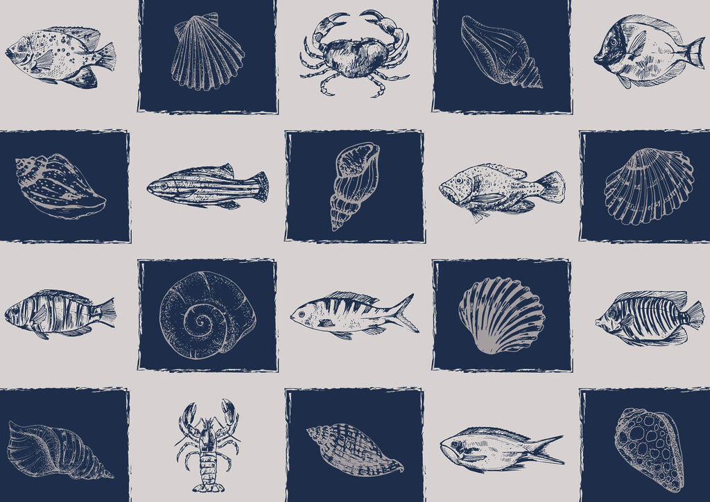 Pattern of sea creatures Pattern of sea creatures