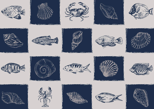 Pattern of sea creatures Pattern of sea creatures