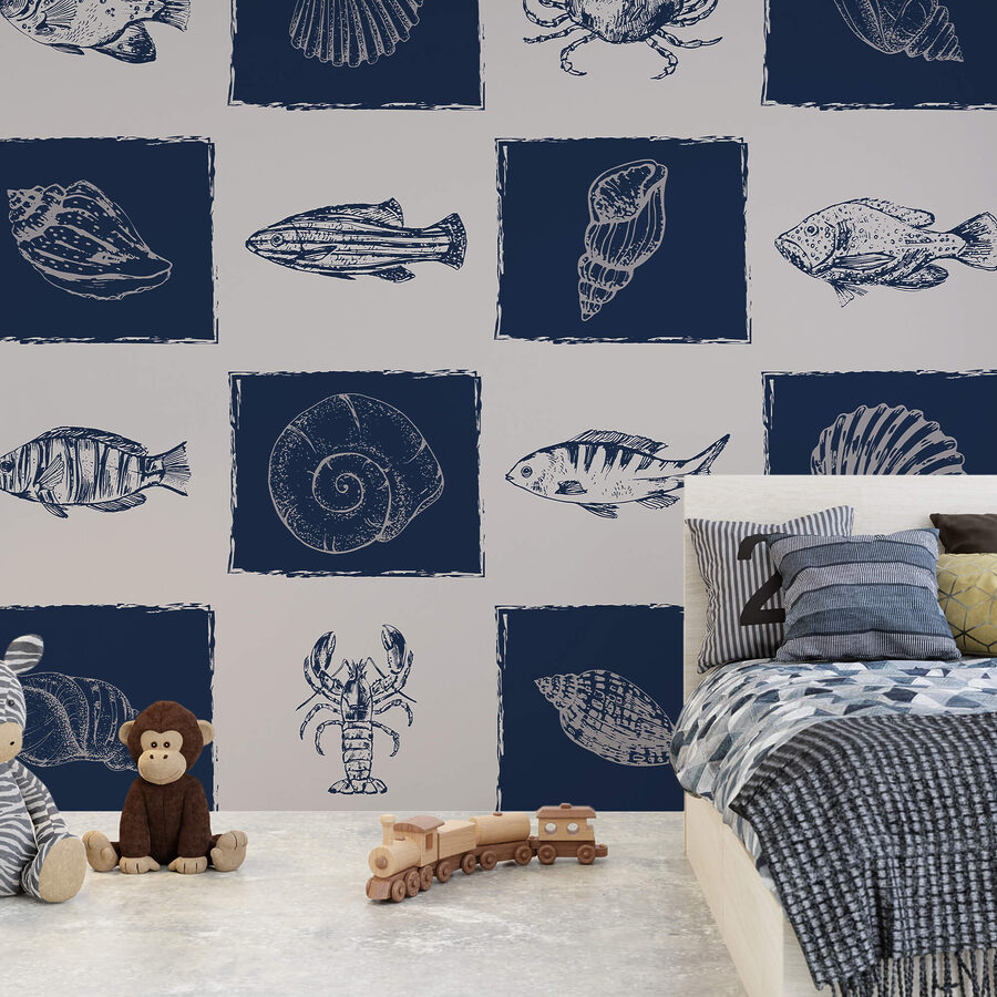 Pattern of sea creatures