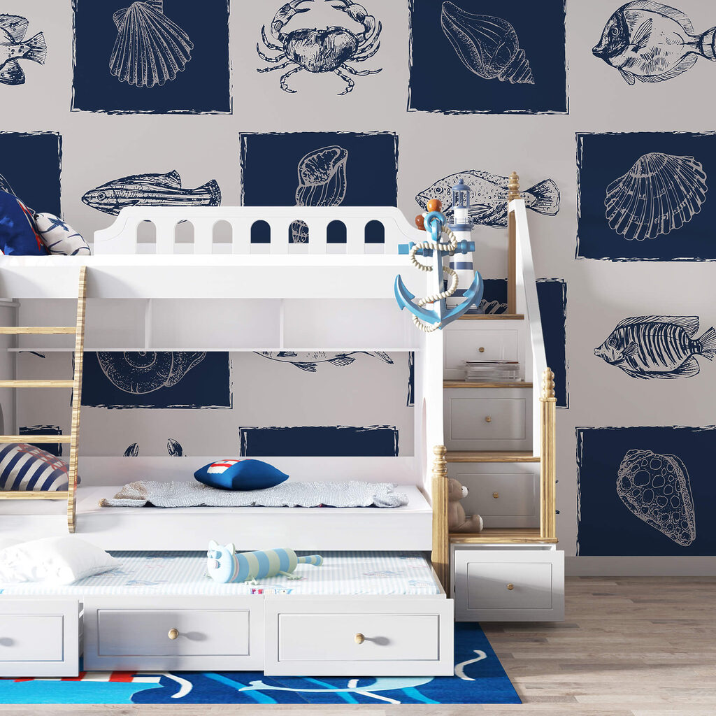 Pattern of sea creatures