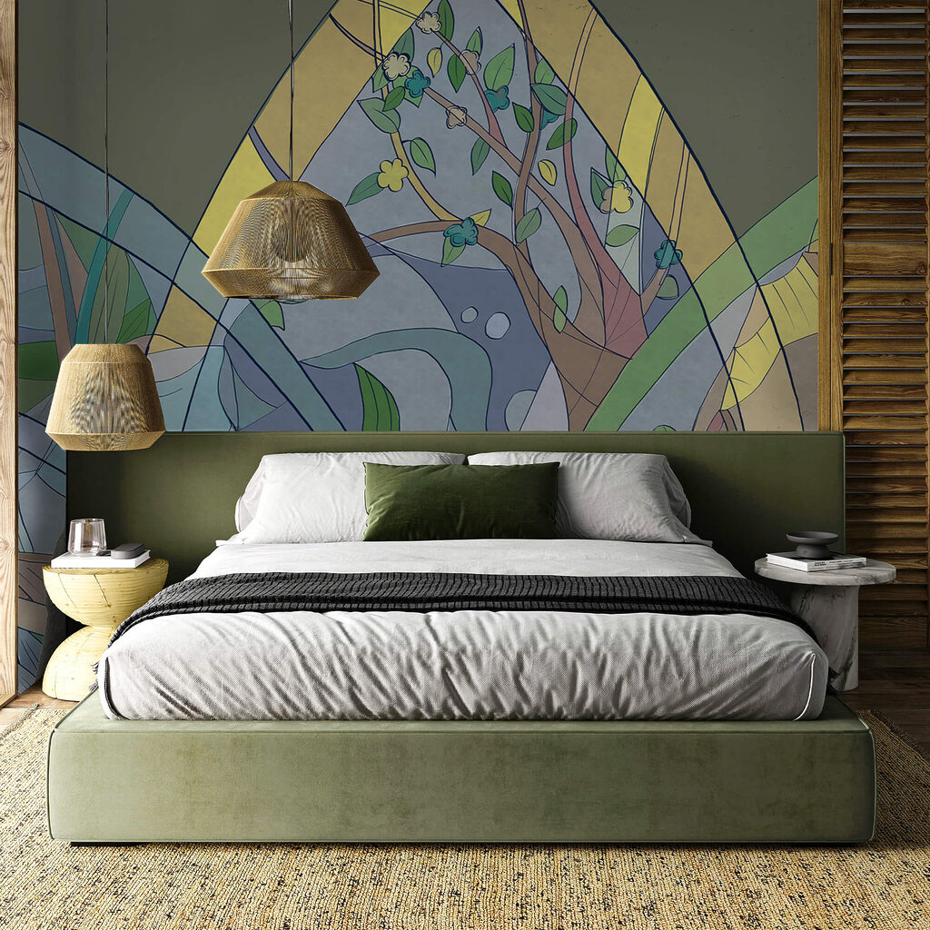Colorful art of trees and plants Colorful art of trees and plants