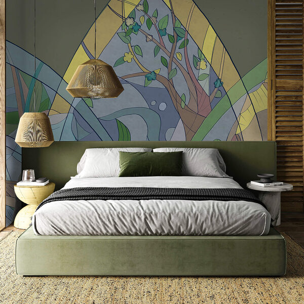 Colorful art of trees and plants Colorful art of trees and plants