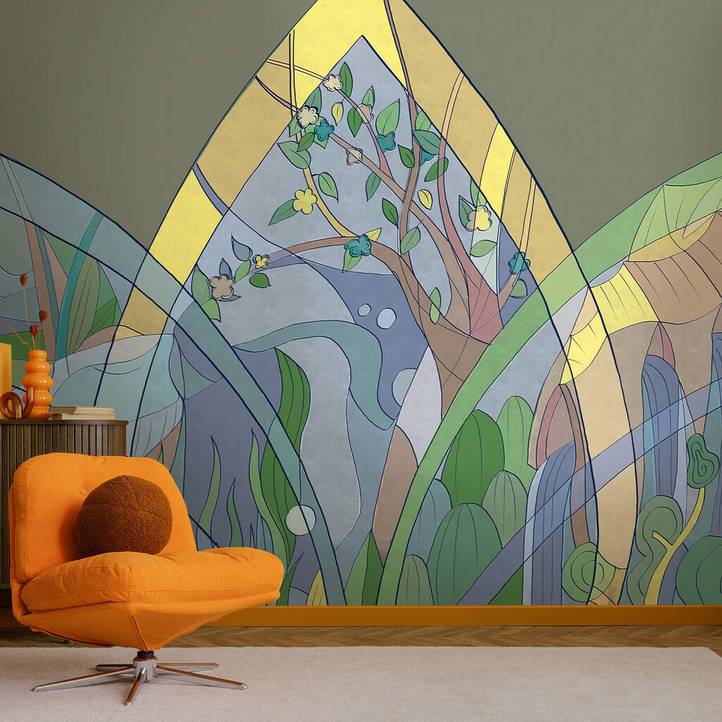 Colorful art of trees and plants Colorful art of trees and plants