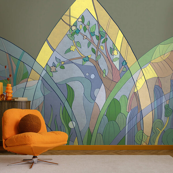Colorful art of trees and plants Colorful art of trees and plants