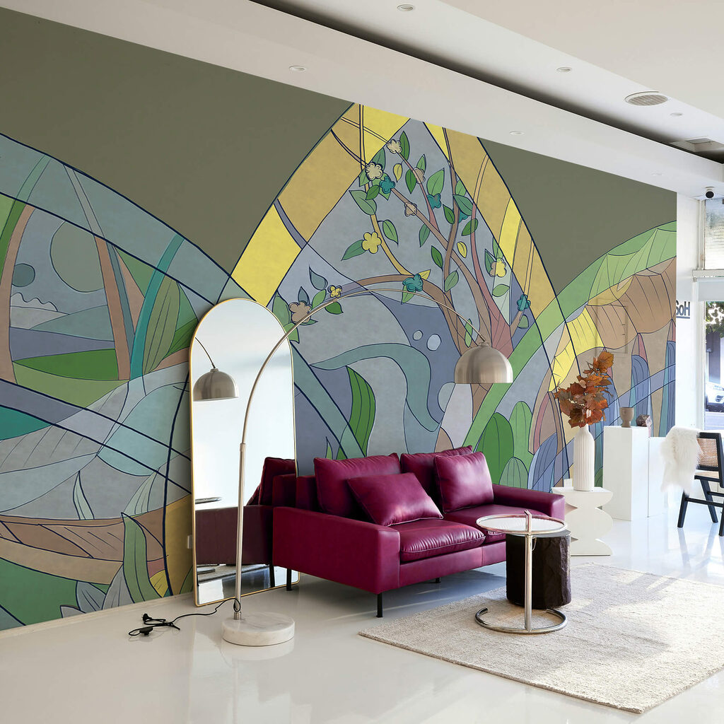 Colorful art of trees and plants Colorful art of trees and plants