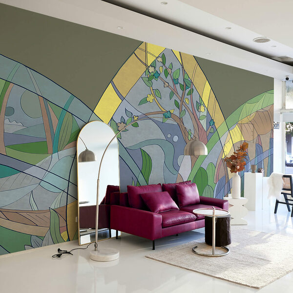 Colorful art of trees and plants Colorful art of trees and plants