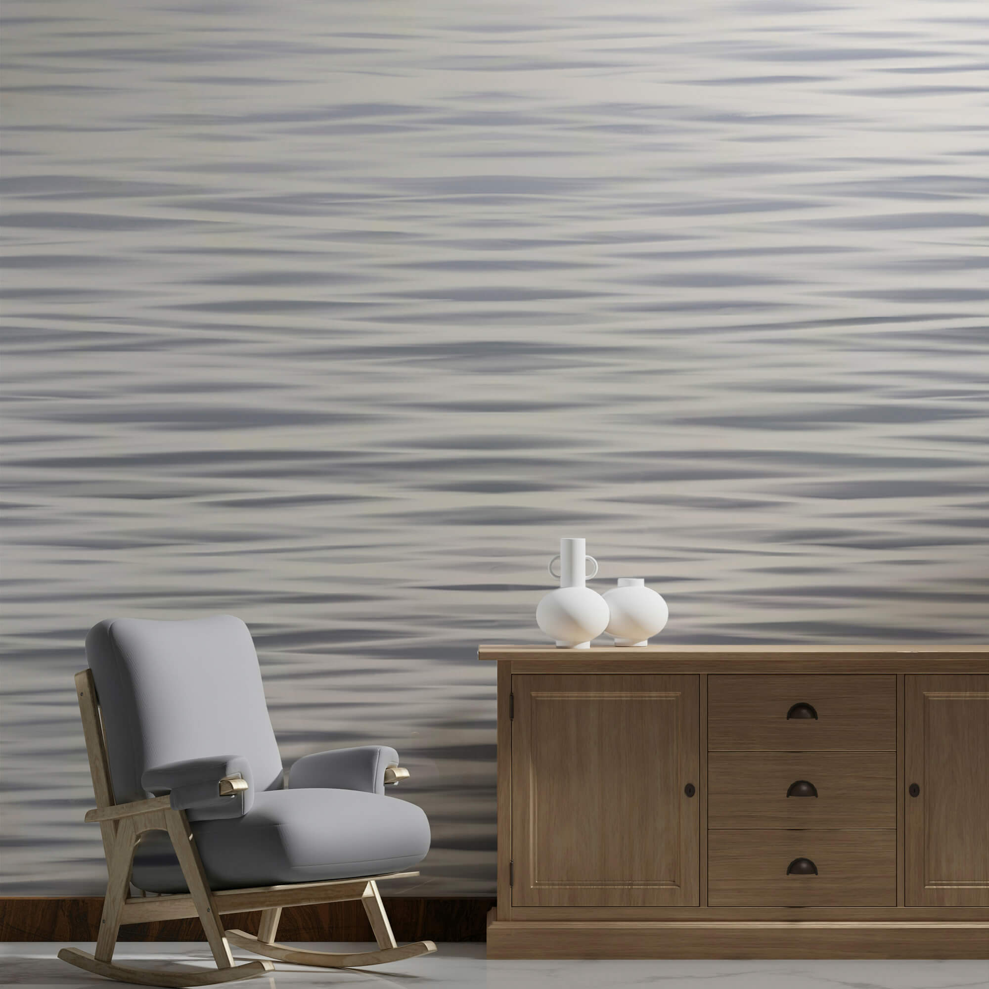 Waves dancing on a tranquil surface