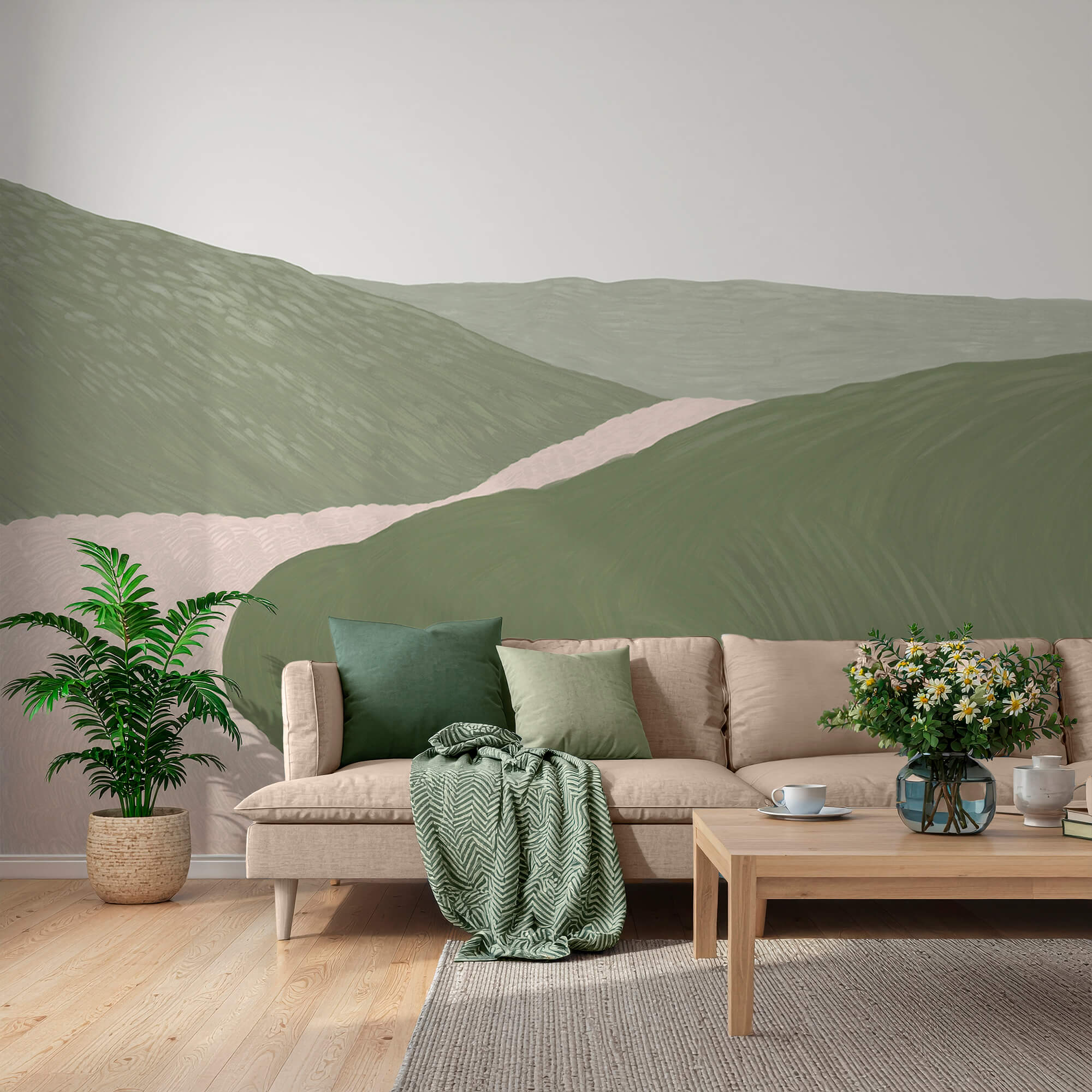 Road leading to a hill