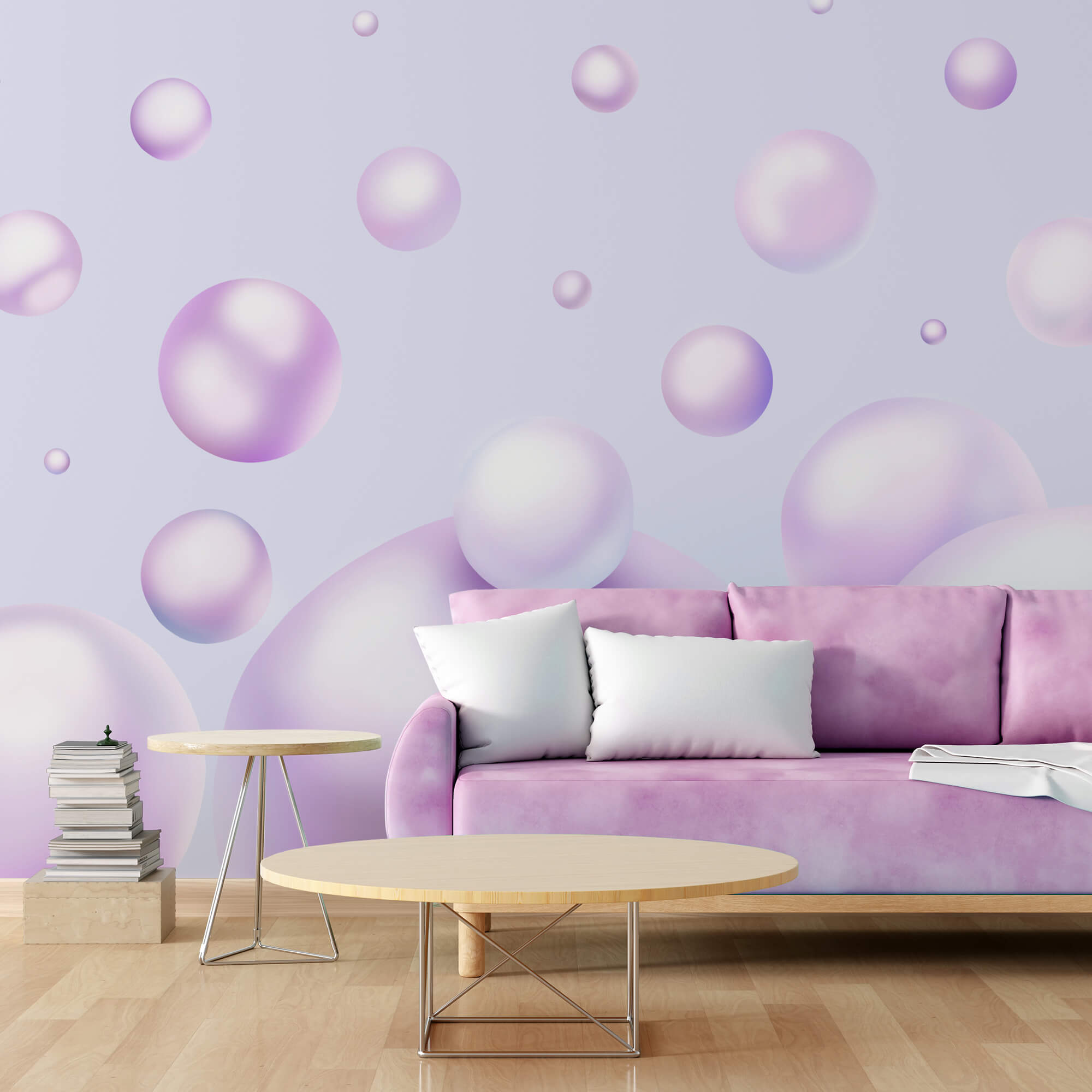 Group of purple bubbles