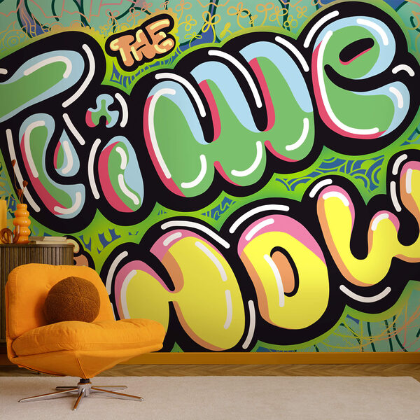 Wall murals Colorful graffiti on a green background (SKU: t00274) Wall murals Wall murals Colorful graffiti on a green background (SKU: t00274)