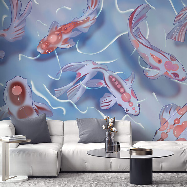 Wall murals Group of fish in water (SKU: t00278) Wall murals Wall murals Group of fish in water (SKU: t00278)