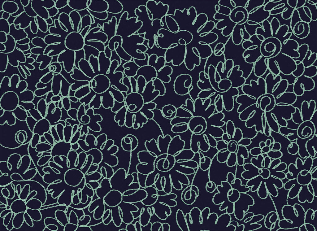 Pattern of flowers on a dark background Pattern of flowers on a dark background