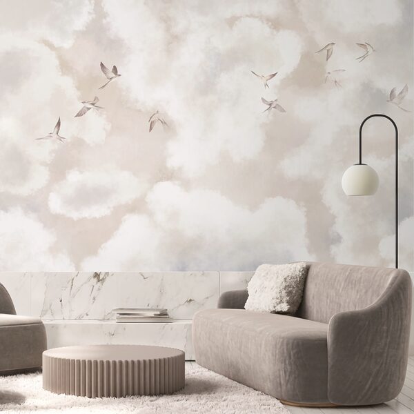 Wall murals Wall murals Group of birds flying in the sky (SKU: t00291)
