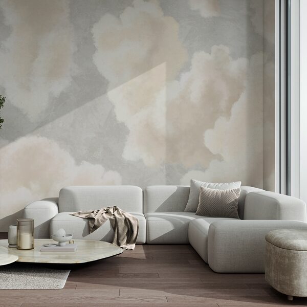 Wall murals Wall murals Soft clouds drifting in a serene sky (SKU: t00292)
