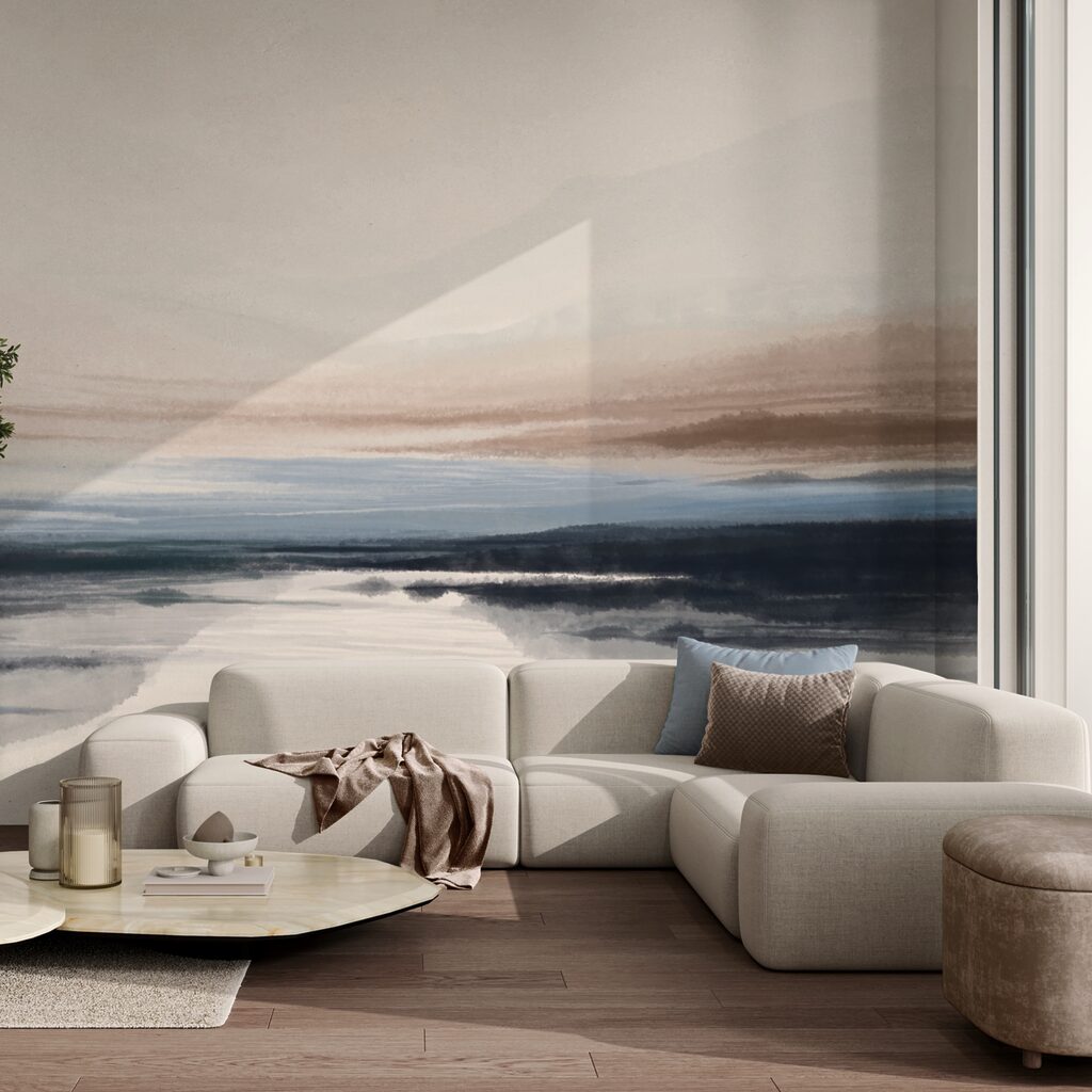 Watercolor painting of a lake Watercolor painting of a lake