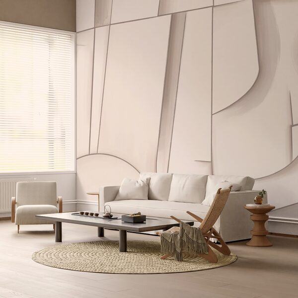 Abstract shapes in soft hues