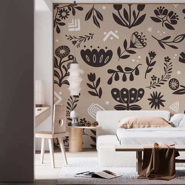 Pattern of flowers and leaves Pattern of flowers and leaves