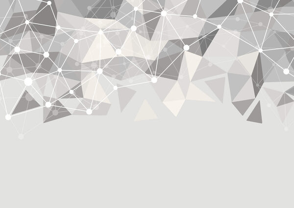 Grey and white background with white dots and triangles Grey and white background with white dots and triangles