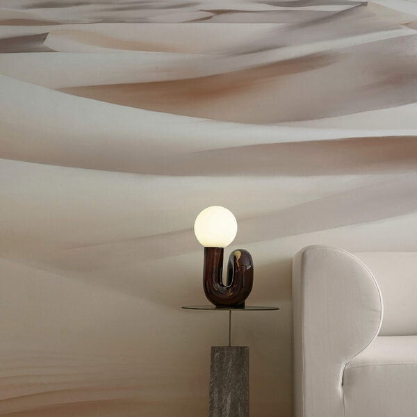 Desert landscape with mountains in the background Desert landscape with mountains in the background