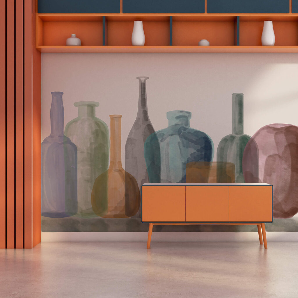 Group of glass bottles