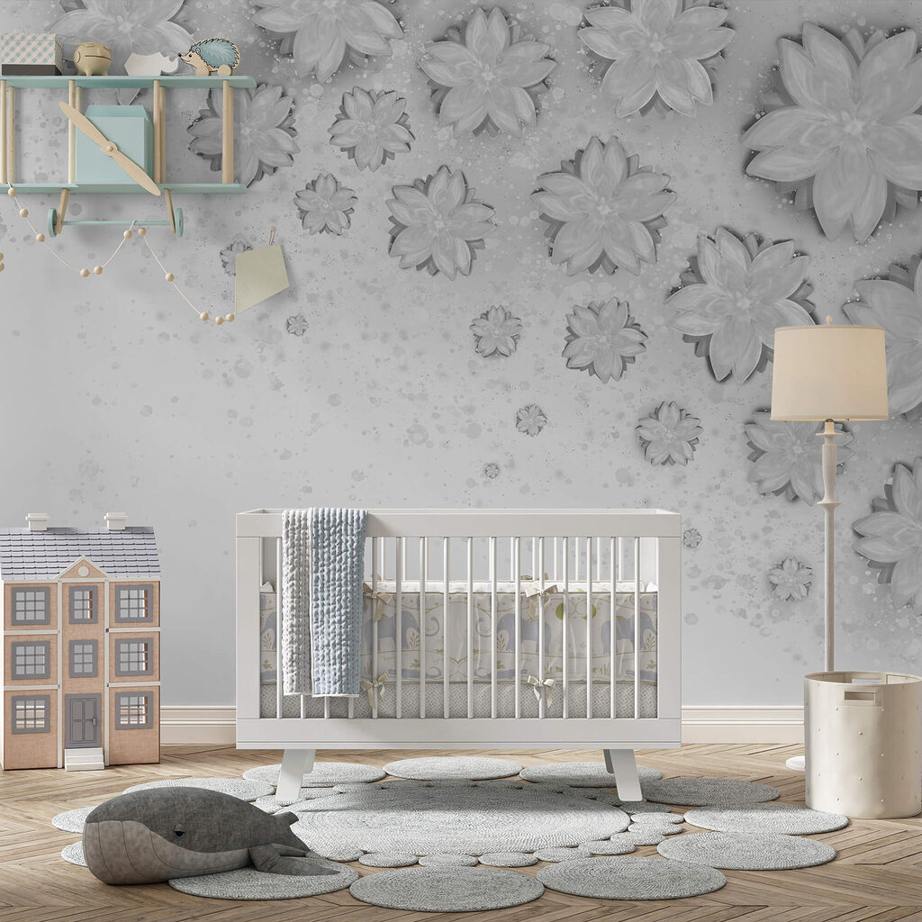 White flowers on a white surface