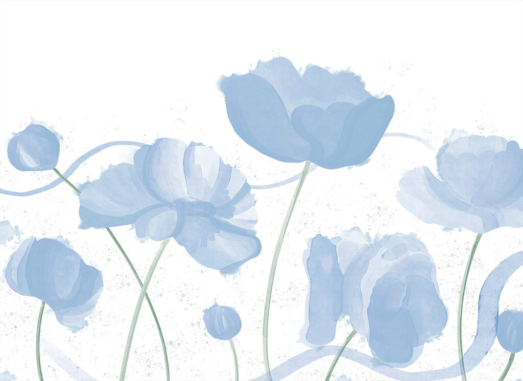 Delicate blooms in soft blue hues Delicate blooms in soft blue hues