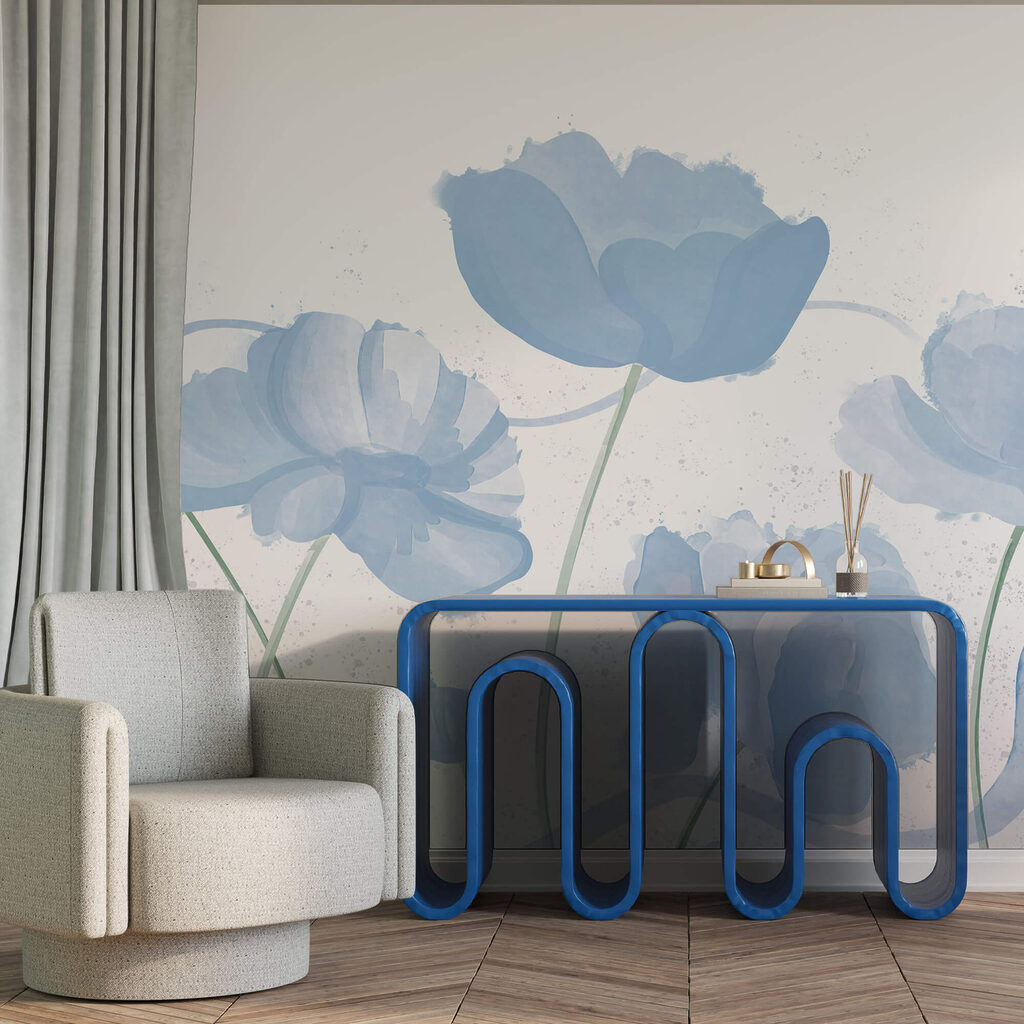 Delicate blooms in soft blue hues Delicate blooms in soft blue hues