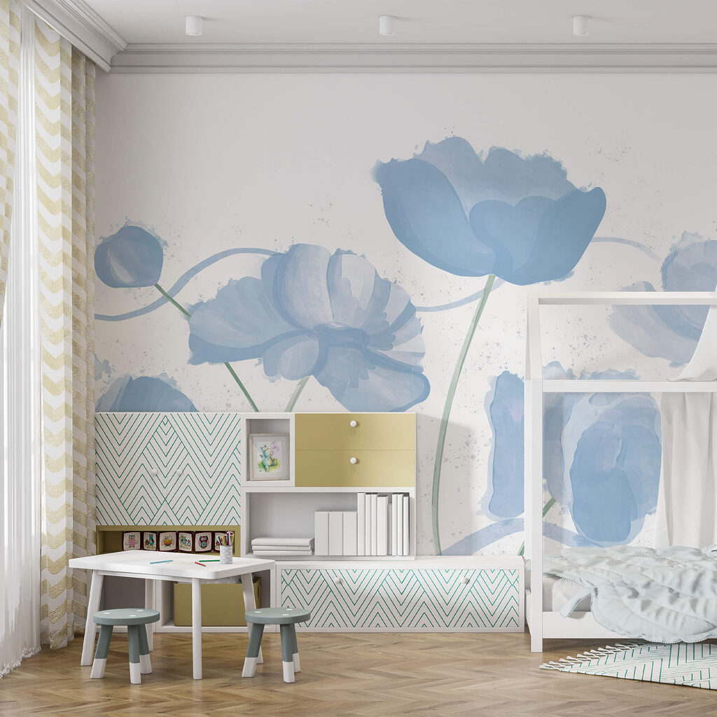 Delicate blooms in soft blue hues Delicate blooms in soft blue hues