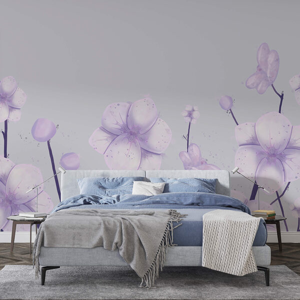 Group of flowers on a white background