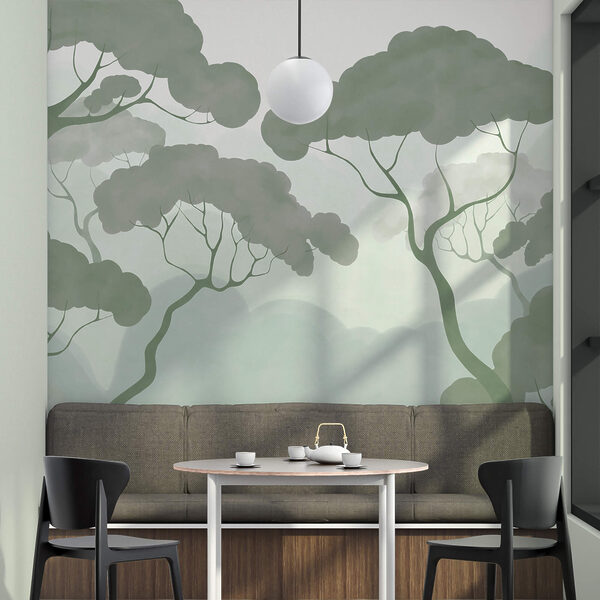 Wall murals Group of trees with green leaves (SKU: t00364) Wall murals Wall murals Group of trees with green leaves (SKU: t00364)