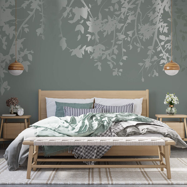 Wall murals Wall murals Tree branches with leaves (SKU: t00349)