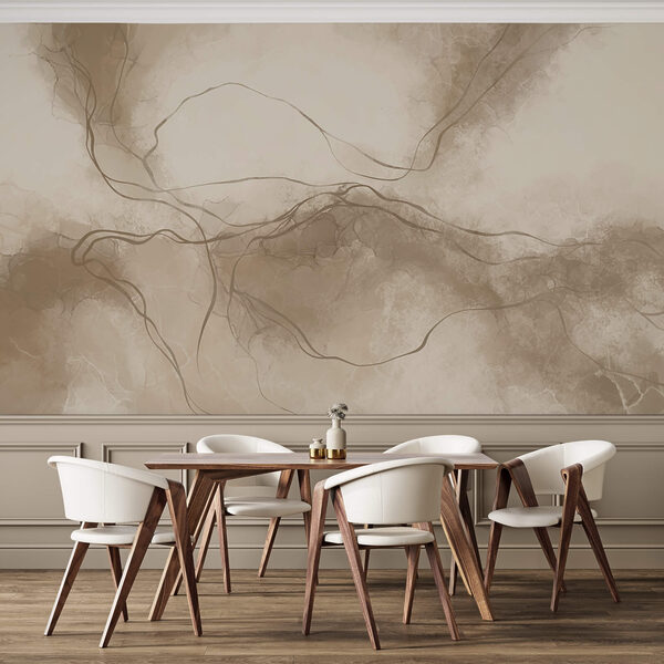 Wall murals Wall murals Soft hues blend in elegant design (SKU: t00344)