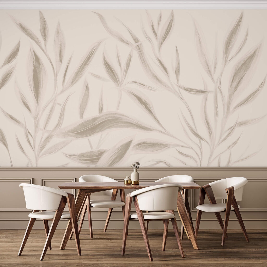 Delicate leaves on a soft background