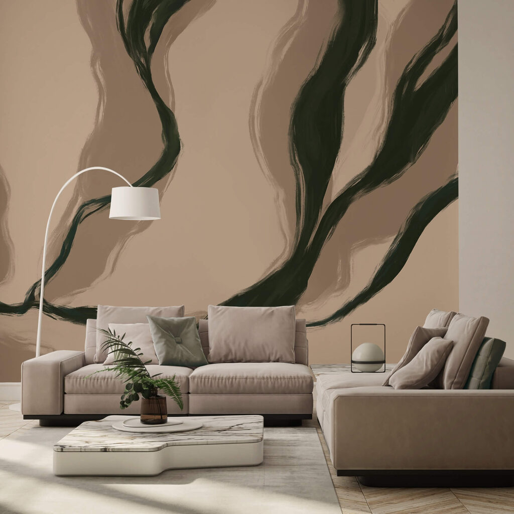 Organic lines in soft hues Organic lines in soft hues