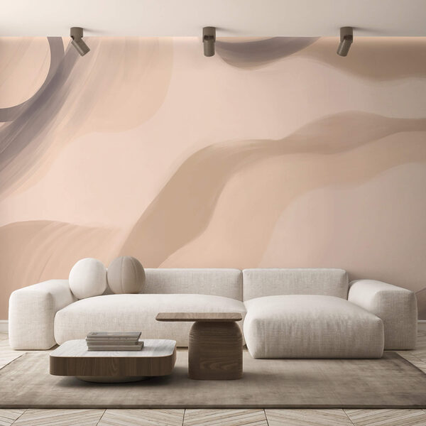 Soft hues and flowing shapes blend