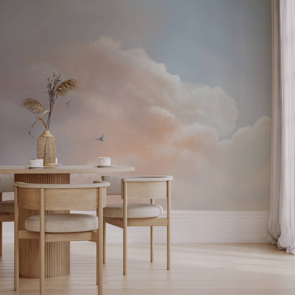 Birds flying in the sky