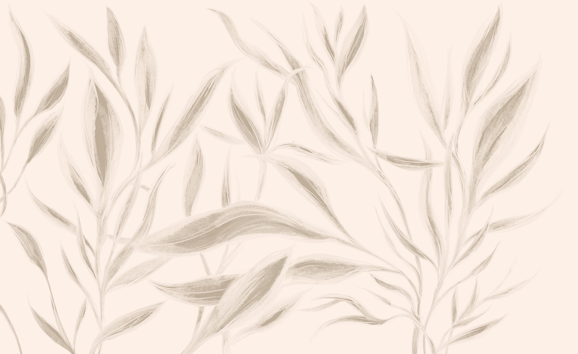 Delicate leaves on a soft background