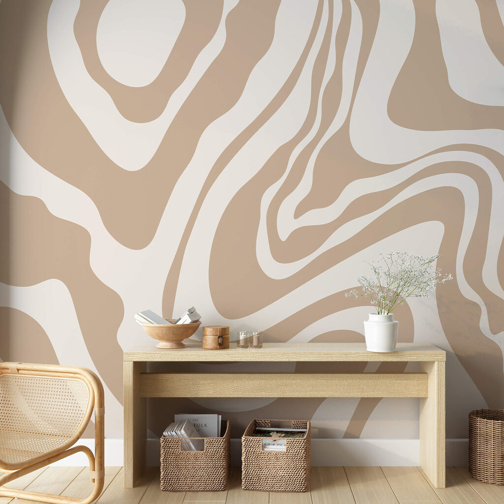 White and brown swirls