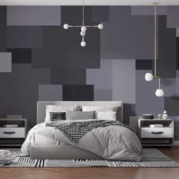 Wall murals Wall murals Grey squares in a pile (SKU: t00378)