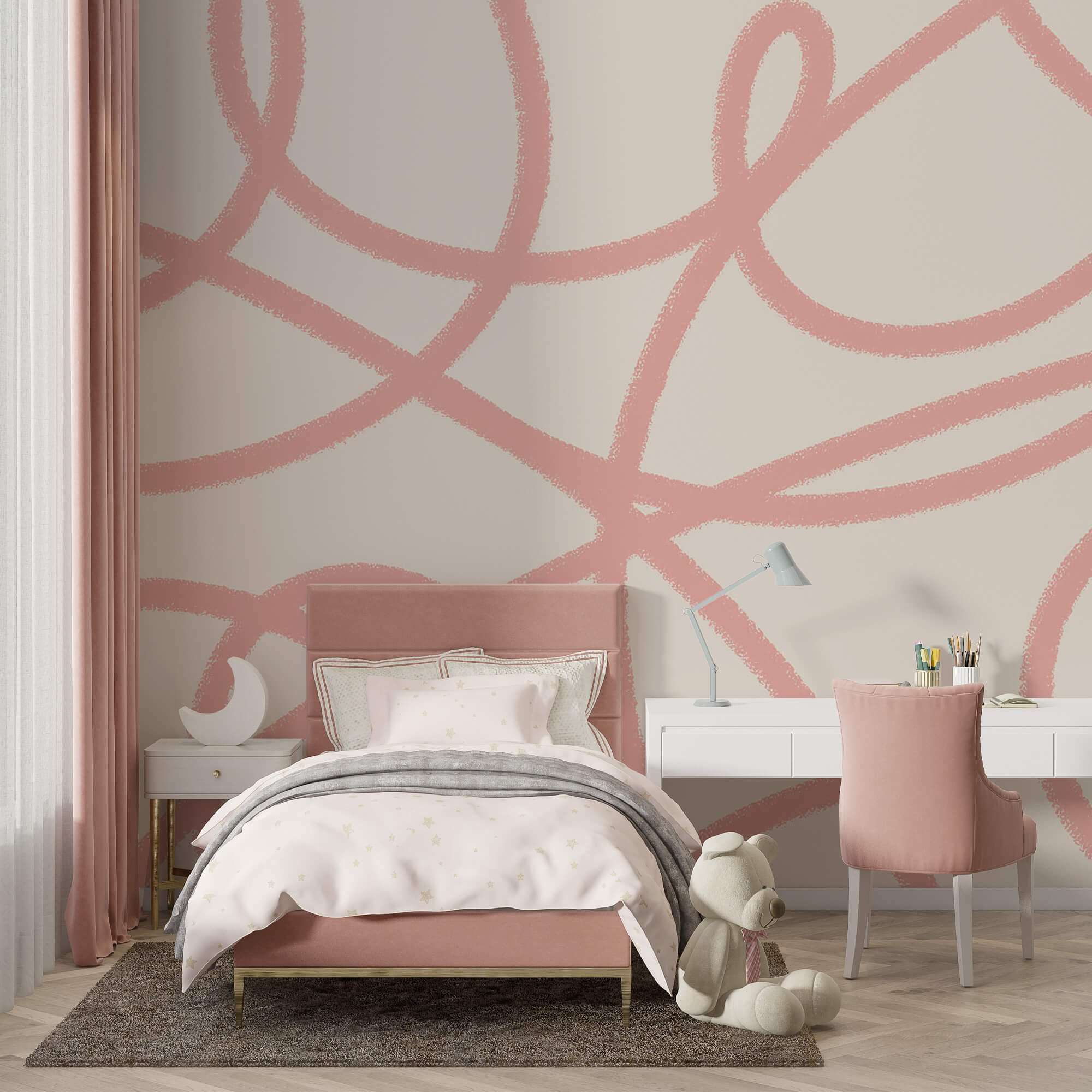 Pink lines on a white background Pink lines on a white background