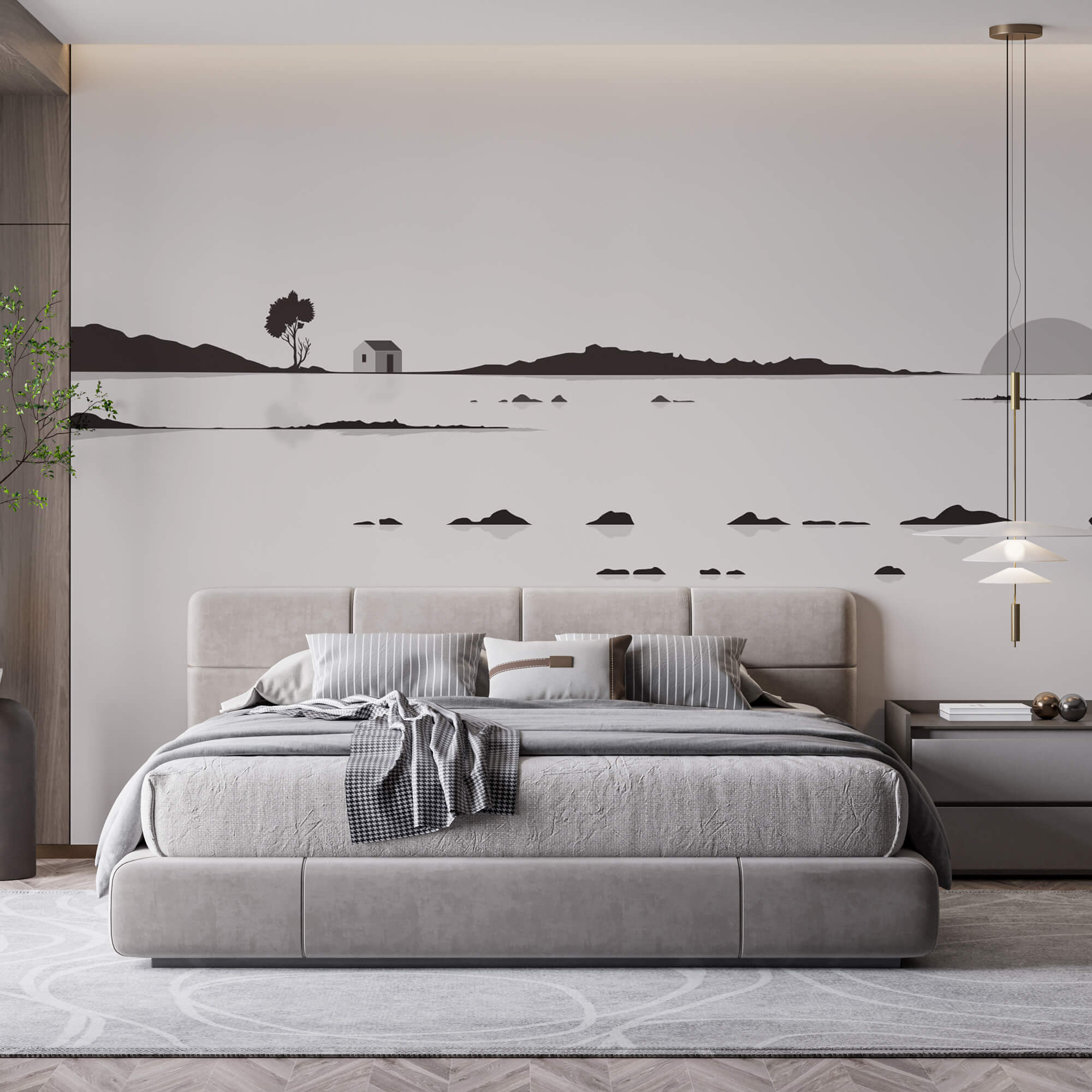 House in the middle of a lake