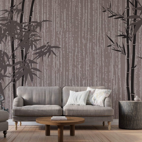 Bamboo trees on a wall Bamboo trees on a wall