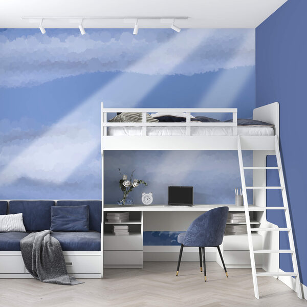 Wall murals Wall murals Clouds and light beams in the sky (SKU: t00416)