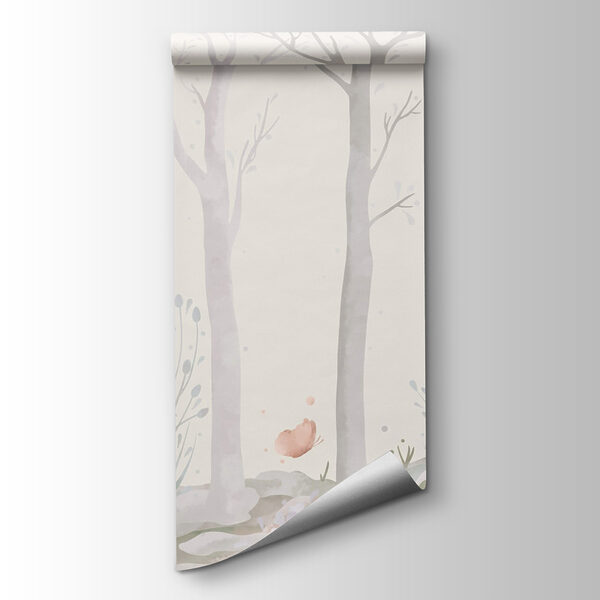 Group of trees with butterflies Group of trees with butterflies