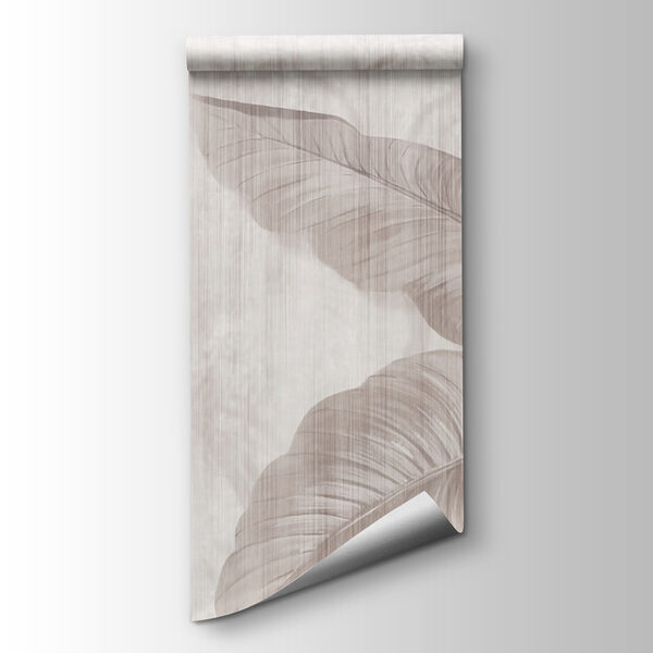 Elegant botanical leaf design in neutral tones Elegant botanical leaf design in neutral tones