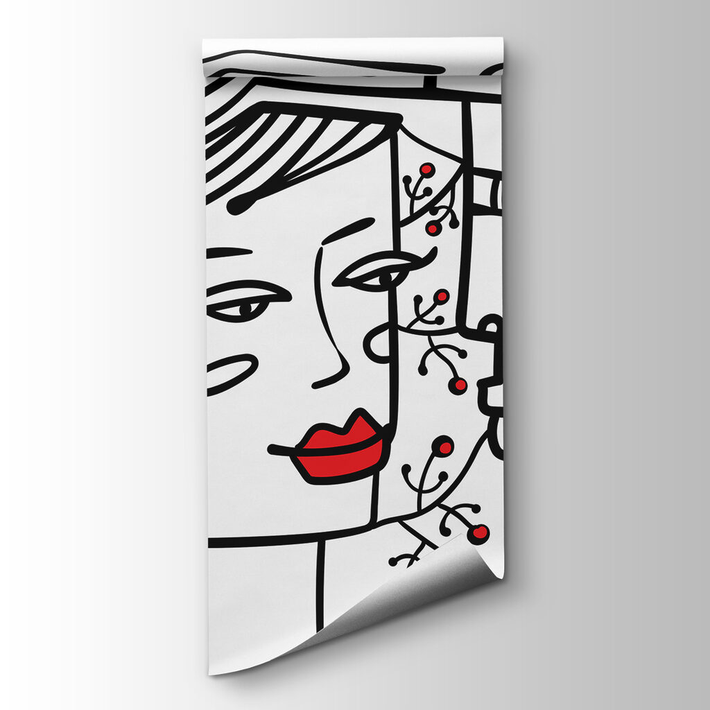 Drawing of a man and a woman