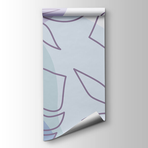 Purple and white pattern with leaves Purple and white pattern with leaves