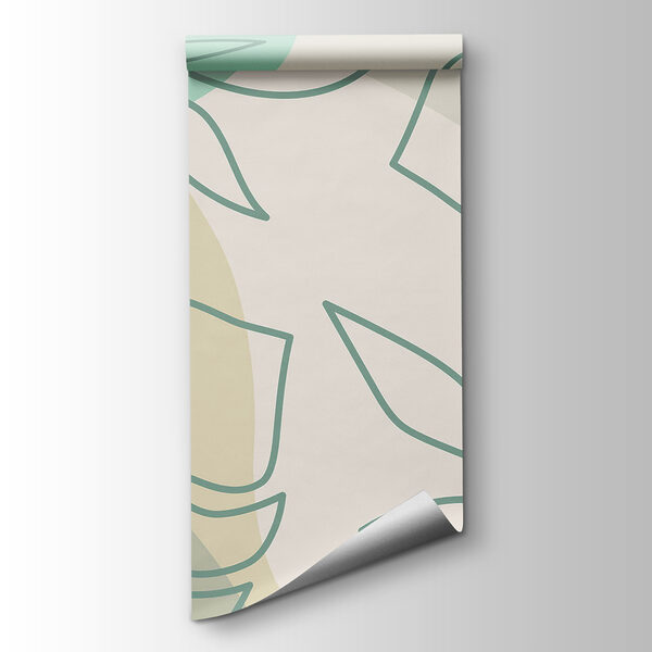 Pattern of leaves and circles