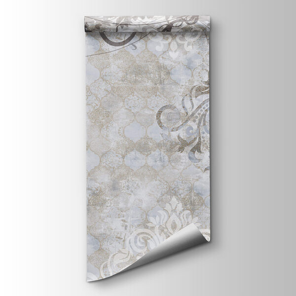 White wall with vines and leaves White wall with vines and leaves