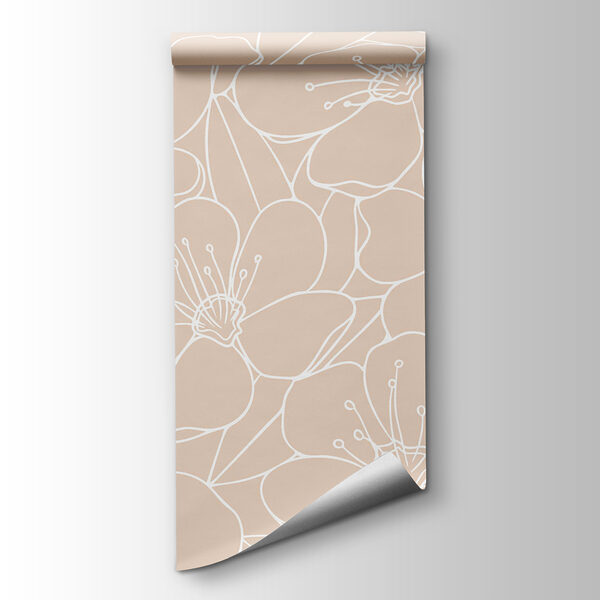 Pattern of flowers and leaves